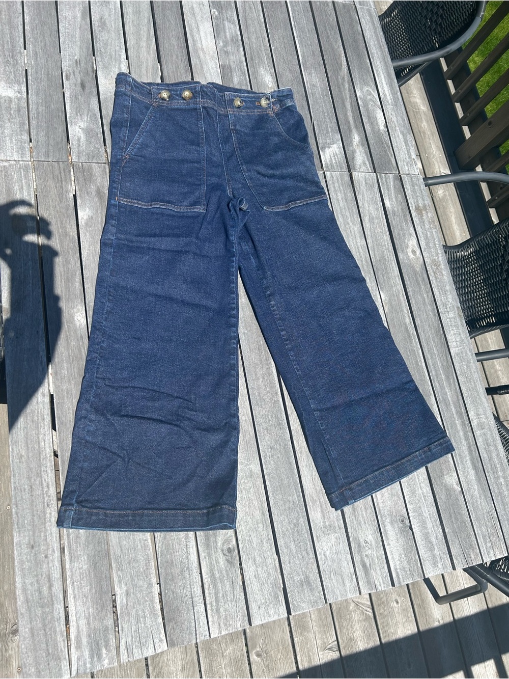 Pilcro Kit Wide-Leg Cropped Jeans